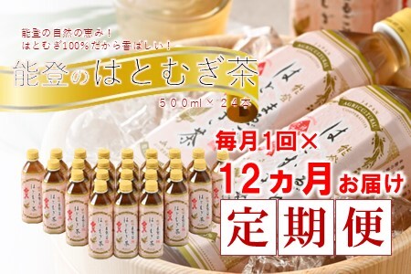【12回定期便】 はとむぎ茶 ペットボトル 24本 ペットボトル