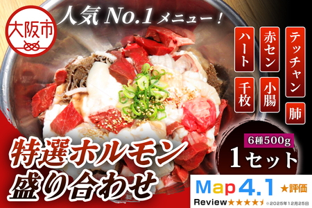 特選ホルモン盛り合わせ 1セット(6種類 500g）焼肉_OS295-0001