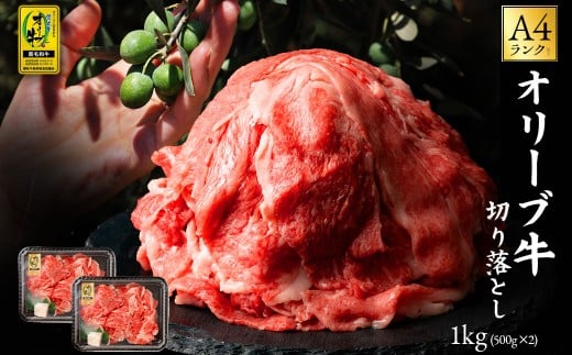 オリーブ牛 黒毛和牛 切り落とし 1kg  [ 牛肉 ブランド牛 和牛 国産牛 香川県産 オリーブ牛 切り落とし 切りおとし 牛肉切り落とし すき焼き すき焼き用牛肉 しゃぶしゃぶ 焼肉用 小間切れ 牛こま 赤身 霜降り 家庭用 大容量 香川県 三豊市 ]