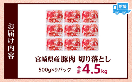 宮崎県産豚肉 切り落とし4.5kg 切り落とし スライス 4.5kg