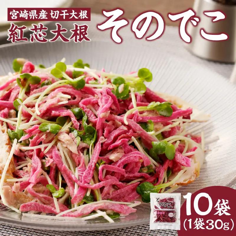 【2週間以内発送】≪宮崎県産≫切干大根(紅芯大根-そのでこ-)計10袋 野菜 加工品 国産_T003-011