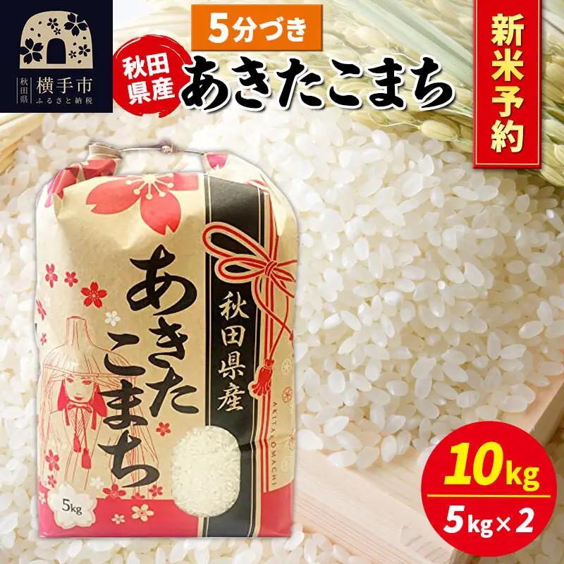 《令和8年産 新米受付》あきたこまち 10kg（5kg×2袋）【5分づき】秋田県産 こまちライン
