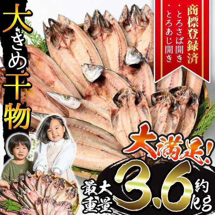 干物 大きめ 約2kg 詰め合わせ 干物【みのだ食品】No.406-A