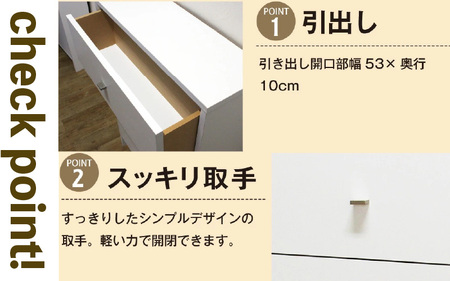 薄型サニタリー収納（引出し）幅60cm CLR-60C ホワイト≪寄附者様組み立て品≫ [m13-h007]