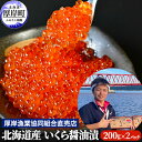 【ふるさと納税】北海道産 いくら 醤油漬け 200g×2パック (合計400g)　【魚貝類・いくら・魚卵・いくら醤油漬・イクラ・400g】