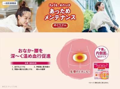 SE0181　めぐりズム 蒸気の温熱シート　下着の内側面に貼るタイプ　5枚入×24箱