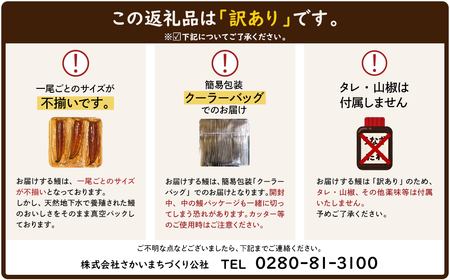 K1804 〈2024年04月発送〉【訳あり】さかい河岸水産の国産うなぎ３尾 300g以上！ ※サイズ不揃い 鰻 国産鰻 鰻訳あり 境町鰻 鰻加工 3尾鰻 贈答鰻 プレゼント鰻 自家製ダレ鰻 ふっくら