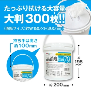 ウェットティッシュ バケツタイプ 詰替用 900枚 300枚×3個 高濃度エタノール除菌79％ ウェットティッシュ 日用品 日用品