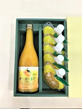 【ふるさと納税】N　みかんジュースと甘夏みかんゼリー「なつみ」の詰め合わせ♪【レギュラージュース720ml×1本・なつみ5個】化粧箱 オレンジジュース みかんゼリー プレゼント 贈答用 三重県 熊野市
