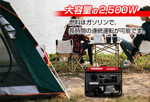 発電機 100v shindaiwa インバーターエンジン発電機 IEG2501 新ダイワ