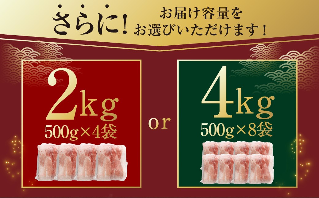【1～2か月以内に順次発送】肉屋のプロ厳選！ 北海道産こだわり豚肉スライス セット！！ 【選べる容量】 2kg / 4kg 