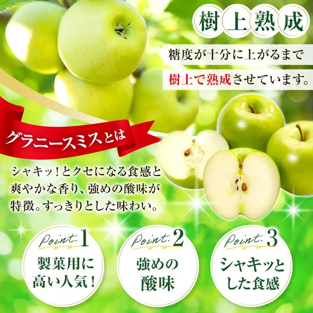 フルーツファーム中村農園　【10月下旬発送 先行予約】樹上熟成　グラニースミス 5kg | りんご グラニースミス 青りんご 加工用