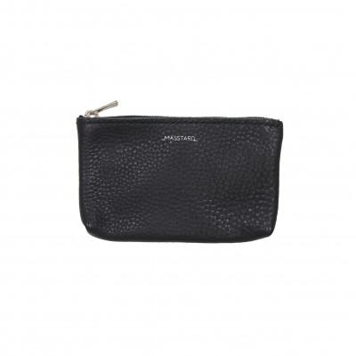 ふるさと納税 鎌倉市 MASSTARD -MINIMAL LEATHER POUCH SMALL- BLACK