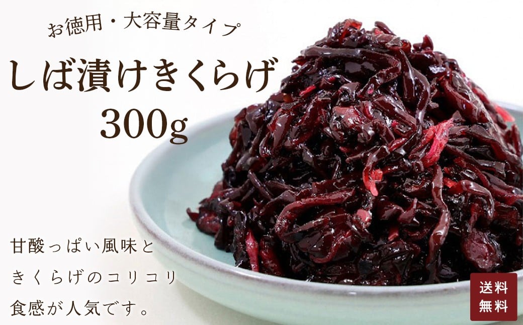 
            お徳用　しば漬け　きくらげ　300g 【 ふるさと納税 しば漬け きくらげ お徳用 ご飯 ごはん お漬物  ご飯のお供 漬け物 お土産 お取り寄せ グルメ 人気 おすすめ 京都府 福知山市 】FCAD003
          