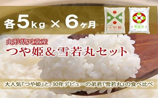 
            06R1002-2　つや姫&雪若丸定期便(各5kg)6回お届け【令和6年産】
          