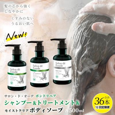 ふるさと納税 四万十市 【12回定期便】サロン・ド・オーデ ボンドリペア シャンプー&amp;トリートメント&amp;ボディソープ3点セット
