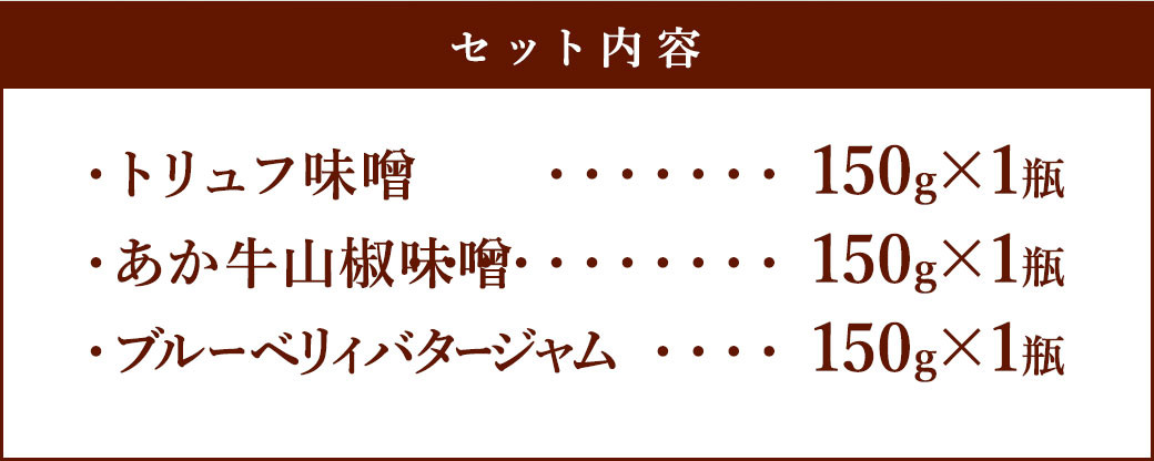 熊本産ひろのすけ オリジナル「贅沢プレミアムセット」トリュフ 味噌・あか牛 味噌・ブルーベリィ バタージャム