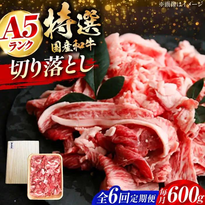 【全6回定期便】国産和牛切落し 600g[AOAI024] 牛肉切り落とし