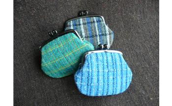 ホームスパン 小銭入（黄・茶）