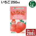 【ふるさと納税】【定期便】【1ヶ月毎12回】いちご 250ml 24本 計288本（24本×12回） いちごミルク いちご果汁 苺 イチゴ 牛乳 乳飲料 ジュース ドリンク 熊本県産 国産 九州 熊本県 菊池市 送料無料