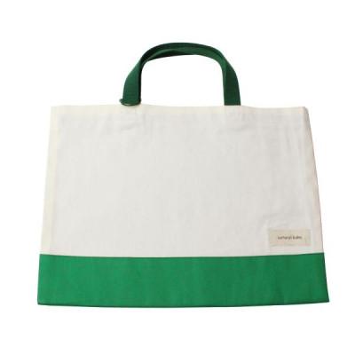ふるさと納税 養老町 日本製 人気レッスンバッグ グリーン×キナリ