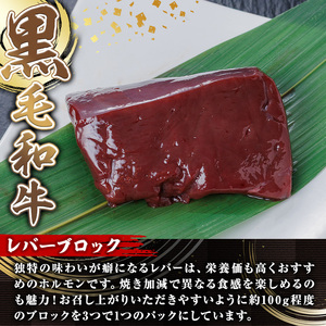 【鮮度抜群！】国産黒毛和牛レバーブロック(計600g) レバー 焼肉 黒毛和牛【カミチク】A826
