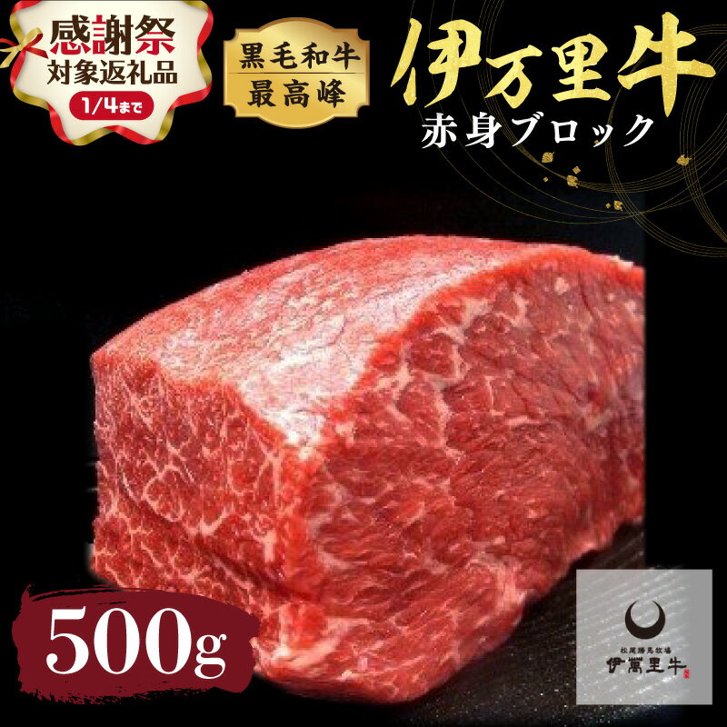 【ふるさと納税】【企業努力】伊万里牛 赤身ブロック 500g ステーキローストビーフ BBQにおすすめ 007-J716【 佐賀牛 牛肉 ブランド牛 黒毛和牛 モモ肉 ブロック肉 焼肉 バーベキュー 赤身 ステーキ 国産 お肉 BBQ ふるさと納税 牛肉 】