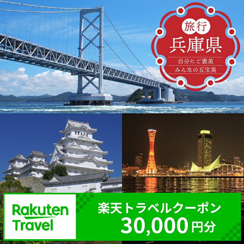 【ふるさと納税】 兵庫県の対象施設で使える 楽天トラベルクーポン 寄附額100,000円（30,000円クーポン） 旅行 兵庫 有馬温泉 関西 観光 淡路島 城崎温泉 宿泊 楽天トラベル ホテル 旅館 旅行支援 宿泊予約