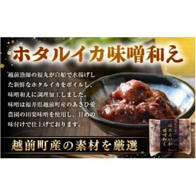 ふるさと納税 越前町 調理済 解凍するだけ ! 越前町産 味噌あえ ホタルイカ 計600g(120g × 5P) |  | 01