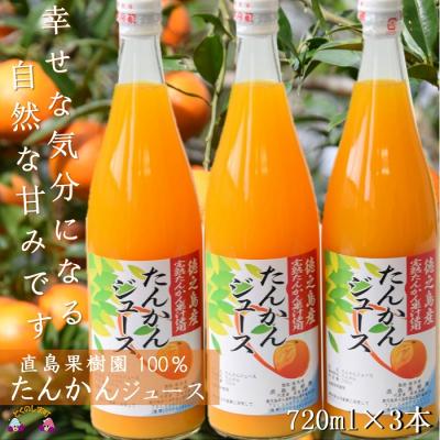 ふるさと納税 徳之島町 【2025年収穫!】完熟の幸せな甘み!徳之島たんかんジュース(3本)