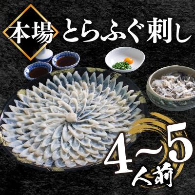 ふるさと納税 下関市 とらふぐ刺身セット(4-5人前) 冷凍 フグ刺し BV002