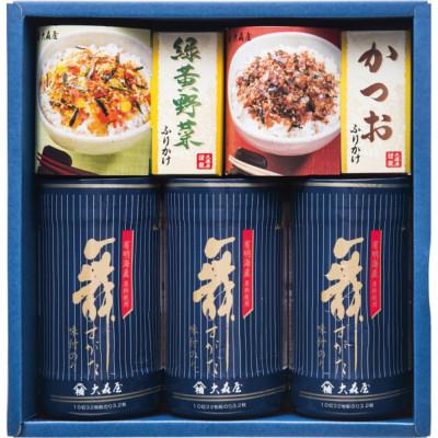 ふるさと納税 柳川市 大森屋 舞すがたバラエティ詰合せ(味付のり3個・緑黄野菜・かつおふりかけ 各25g)(柳川市) |  | 01