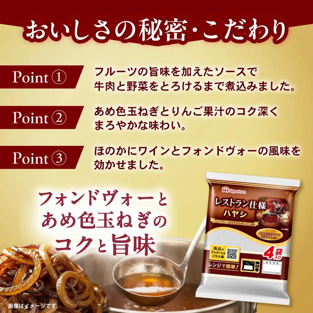 【小分け】【内袋のままレンジ調理可】日本ハム レストラン仕様ハヤシ10パックセット(1パック4袋入り)計40食分/ ハヤシ ハヤシライス カレー かれー レトルト 牛肉 小分け 長崎県 / 諫早市 /