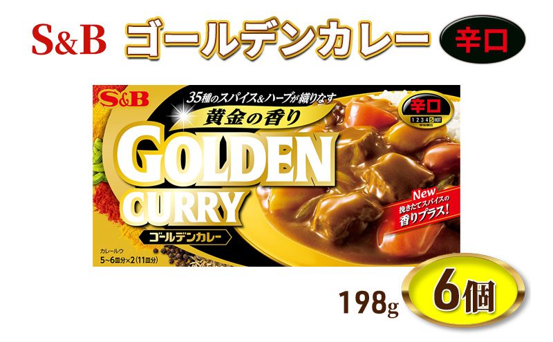 
S&B ゴールデンカレー 辛口 198g 6個 セット 詰め合わせ エスビー食品 エスビー カレー カレー粉 カレールー カレールウ 信州 長野 長野県 上田市 [№5312-0824]
