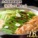 【ふるさと納税】九州産 豚もつ鍋セット 400g×4袋 1.6kg [甲斐精肉店 宮崎県 日向市 452060708] 肉 お肉 ホルモン 鍋用 もつ鍋 もつなべ 味付け 味付き 簡単