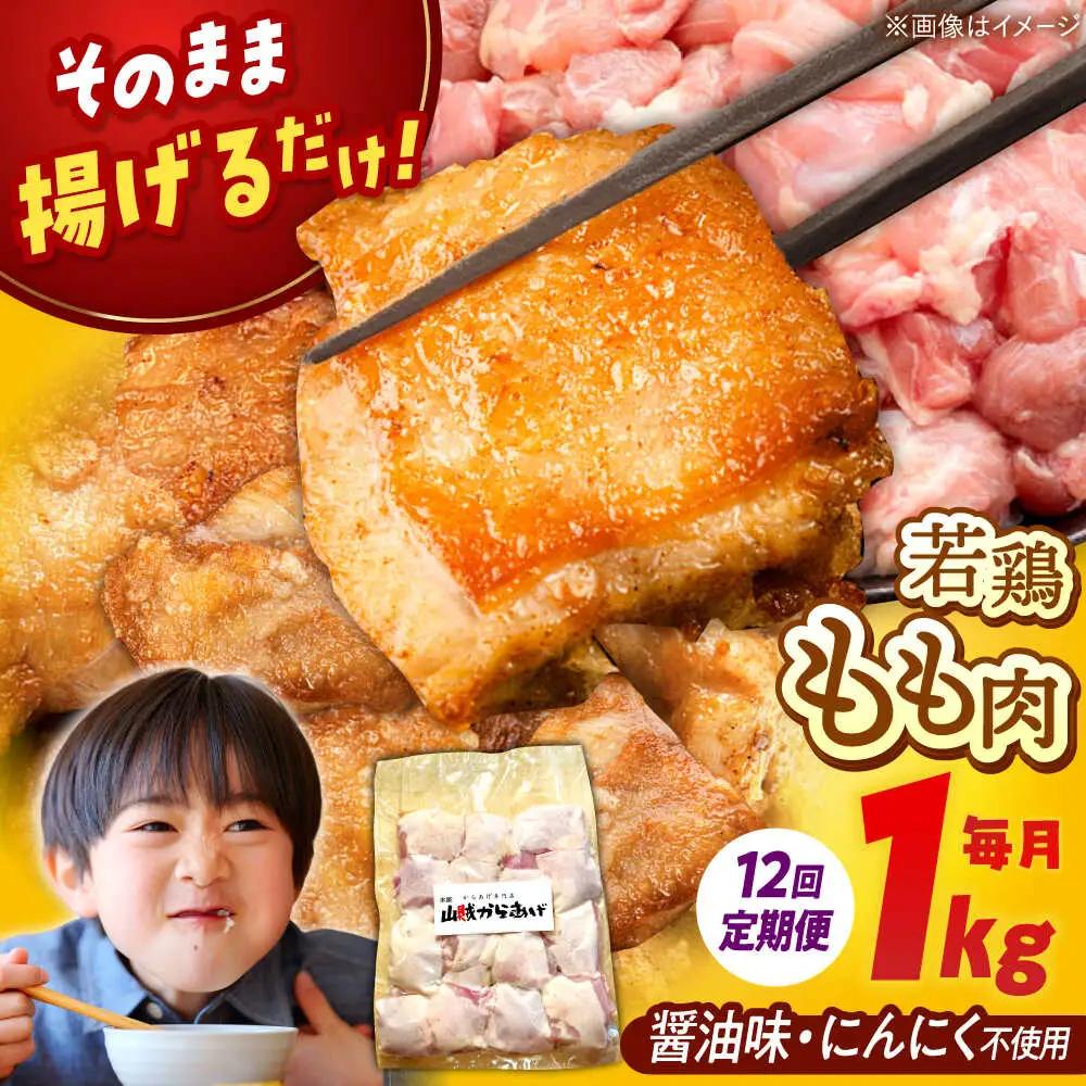 【全12回定期便】山賊からあげ（ 骨なし ）1kg 桂川町/山賊からあげ桂川店 [ADAP005] 唐揚げ 骨なし 味付き カット済み お弁当 おかず 鶏肉 冷凍配送