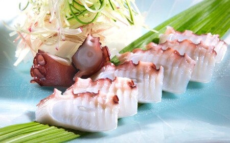 【配送指定日必須】 北九州市 関門地たこ刺身（約360g） ヤマ二刺身醤油、自家製ポン酢付 たこ刺身 たこ タコ 蛸 地たこ 魚介類 海鮮 冷蔵 福岡県 北九州