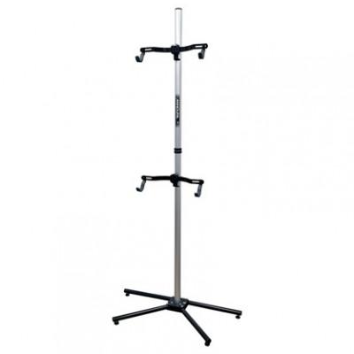 ふるさと納税 神戸町 ミノウラのペアスタンド(P-500AL-7S)　自立式自転車展示台　2台用　シルバー