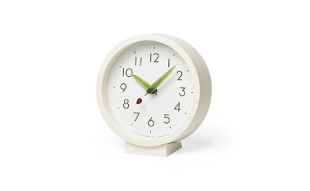 とまり木の時計 mini / てんとう虫（SUR20-06 TENTO） Lemnos レムノス 時計 春の新生活 インテリア 民芸品 工芸品 伝統技術 とけい 掛け置き兼用の時計  FAD-0493