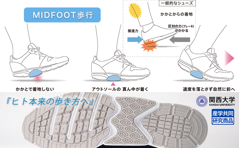 MIDFOOT ( ミッドフッド ) 紳士靴 レザースニーカー MF001JM ( ホワイト ) 4E 25.5cm