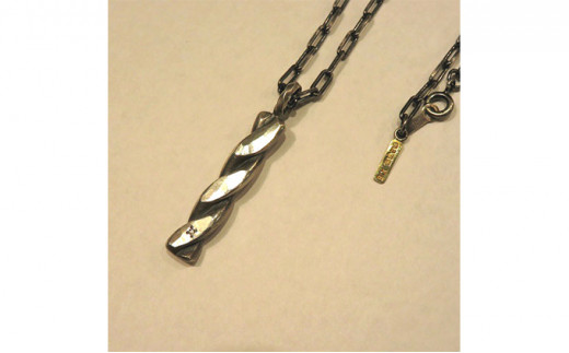 シルバー950＋18金＋ダイヤモンドワンオフツイストネックレス50cm[№5787-0529]