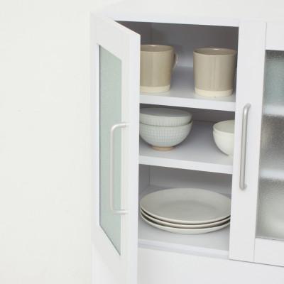 ふるさと納税 海南市 食器棚 幅60×高さ120 ホワイト ガラス扉 AKU1045058 |  | 01