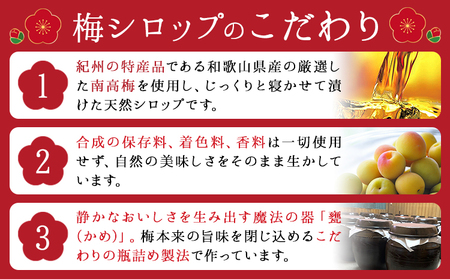 孫さんの紀州南高梅 梅シロップ 500ml×3本 イクス産業《30日以内に出荷予定(土日祝除く)》和歌山県 紀の川市 梅 シロップ