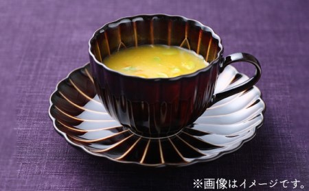 【美濃焼】ぎやまん陶 コーヒーカップ＆ソーサー 漆ブラウン【カネコ小兵製陶所】【TOKI MINOYAKI返礼品】 食器 マグカップ ティーカップ コーヒーカップ カップ 皿 小皿 ソーサー プレート