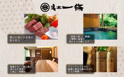「湯主一條」または「THE YUKAWA」で使える　御宿泊利用券(25万円分)