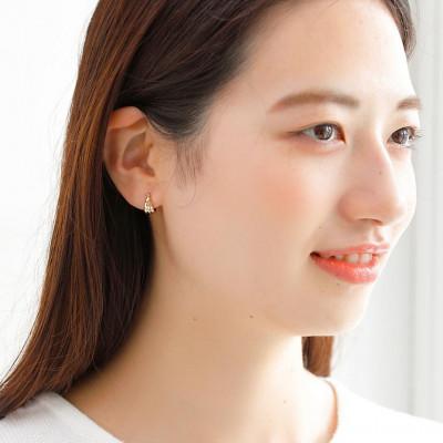 ふるさと納税 山梨県 【山梨県】【ジュエリー】K18・PT banana/バナナ ピアス |  | 03