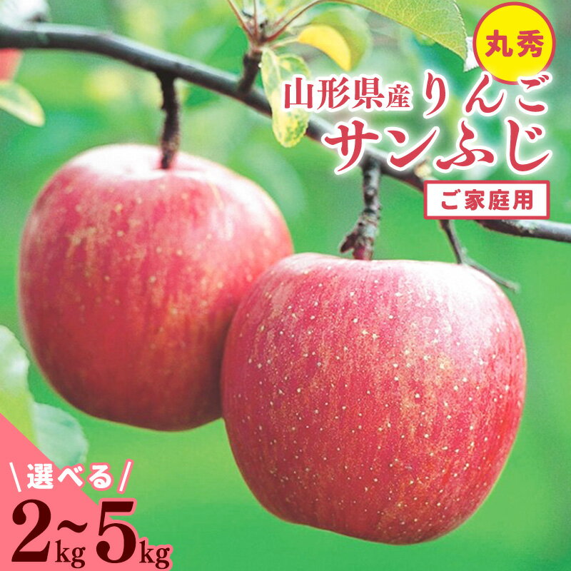 【ふるさと納税】 《ご家庭用》選べる！ 令和8年産 りんご 「サンふじ」 丸秀品 2kg - 5kg 2026年産 山形県産【2026年11月中旬頃から12月頃発送予定】 お取り寄せ ご当地 特産 産地直送 果物 フルーツ 季節 冬 デザート おやつ 林檎 アップル 2キロ 3キロ 5キロ