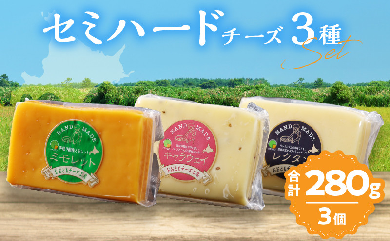 
                  【おおともチーズ工房】《熟成の旨味を堪能!!》熟成セミハードチーズ3種セット_H0003-156
                
