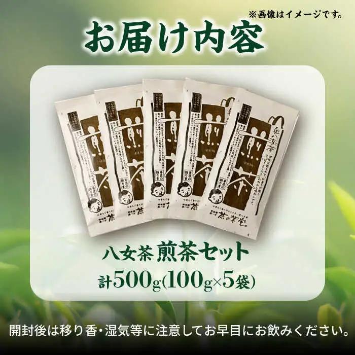 八女茶 煎茶5袋セット 合計500g  (100g×5袋)  / お茶 八女茶[AFBE002]
