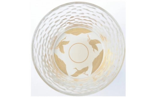 みよし漆器本舗 紀州塗り ぬりもん de Verre フリーグラス 蒔絵 万葉鶴 単品 白 250ml